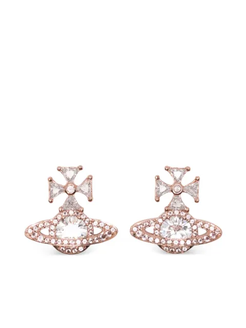 Vivienne Westwood orb cross brass earrings Pink 6201037TG448