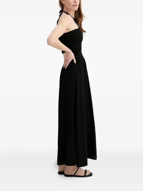 Sessùn smocked halterneck maxi dress Black 25205012