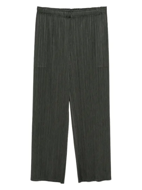 Pleats Please Issey Miyake MC June pleated trousers Green PP56JF164