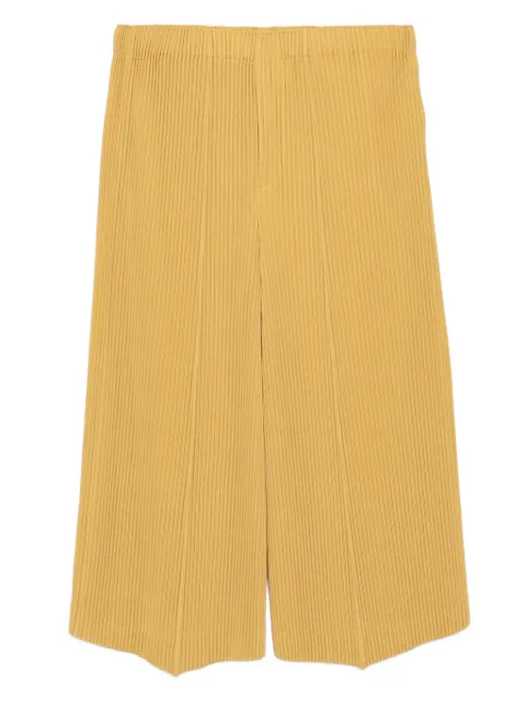 Homme Plissé Issey Miyake MC June pleated trousers Yellow HP56JF128