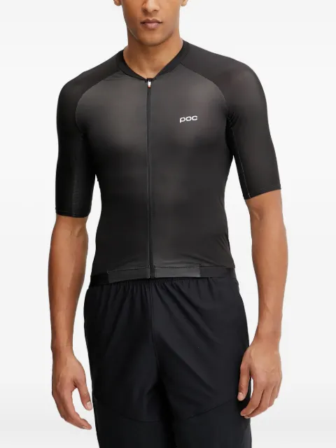 POC zip-neck short-sleeved cycling top Black 58223