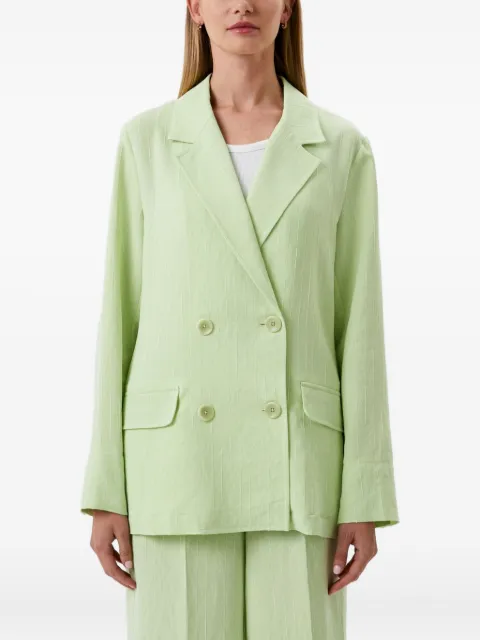 Pennyblack pinstripe double-breasted blazer Green 20410623