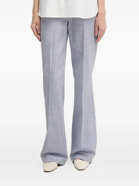 Pedro Del Hierro textured flared trousers Blue 7609755