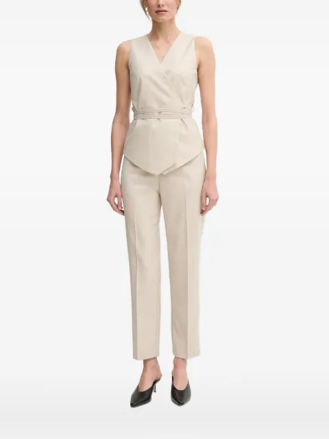 Sandro Ferrone wrap-effect sleeveless top Neutrals S23XBE