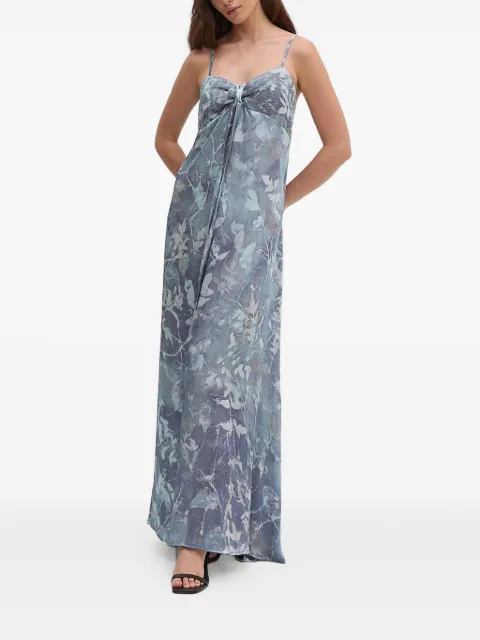 Sandro Ferrone floral-print maxi dress Blue S32X