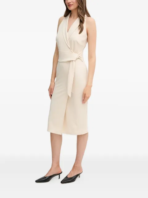 Sandro Ferrone v-neck midi dress Neutrals S18XBE