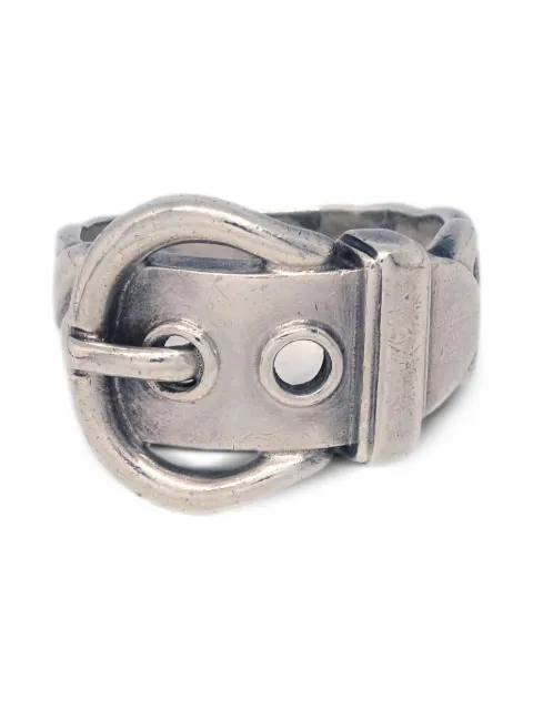 Hermès Pre-Owned 1990-2000s buckle-design chain ring Silver RG165303