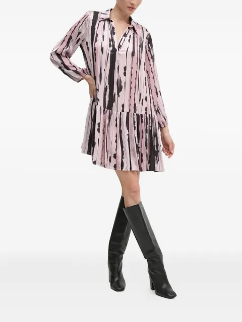 Sandro Ferrone abstract-print pleated shirt dress Pink SFS32YBE