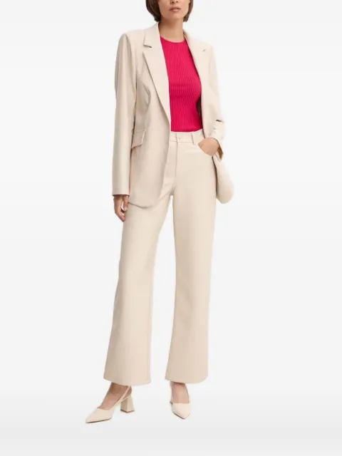 Sandro Ferrone single-breasted long-sleeve blazer Neutrals SFS18XBD