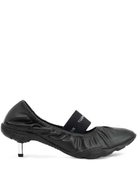 Rombaut ruffled kitten-heel pumps Black S25H003