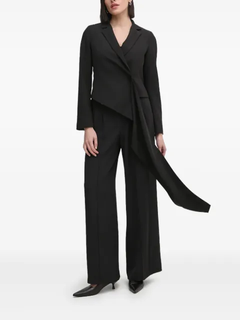 Sandro Ferrone asymmetric draped blazer Black SFS23Y