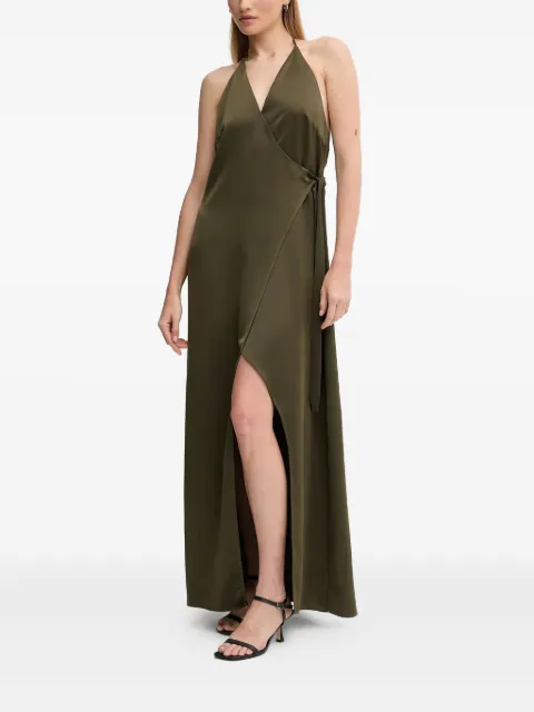 Sandro Ferrone halterneck maxi dress Green S18XBE