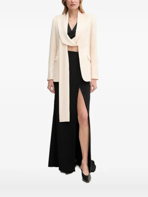 Sandro Ferrone self-tie wrap jacket Neutrals S23XBE