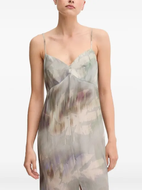Sandro Ferrone abstract-print maxi dress Grey S23XBE