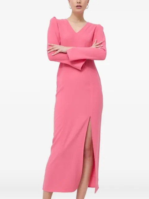 Notes du Nord cut-out long-sleeve midi dress Pink 12901
