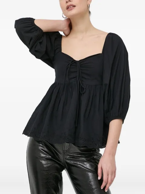 Notes du Nord embroidery blouse Black 12957