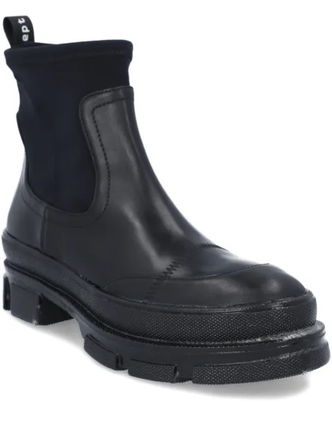 MOA CONCEPT elastic-panelled lug sole boots Black MOAC81