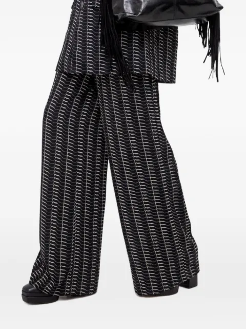 Notes du Nord wide-leg trousers Black 13302