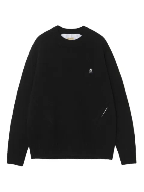Undercover patch-detail wool sweater Black US2E4991