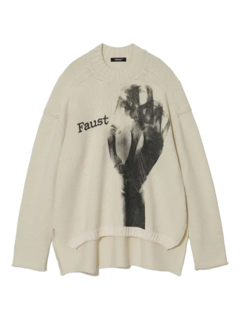 Undercover graphic-print long-sleeve sweater Neutrals UC2E4905