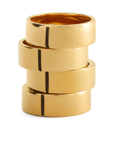 MM6 Maison Margiela engraved rings Gold SM7UQ0113P8754