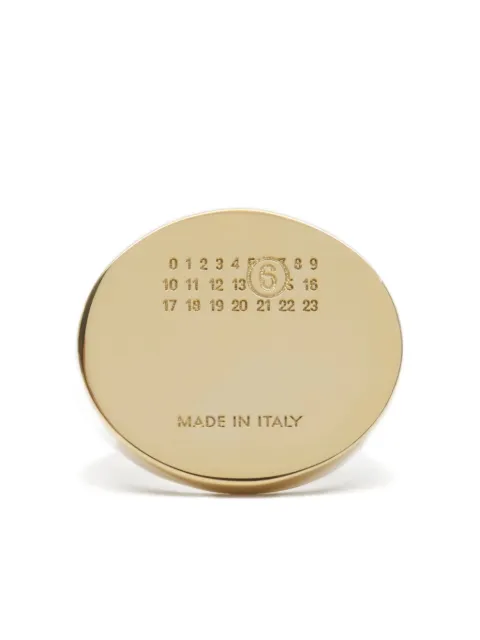 MM6 Maison Margiela oval-plaque ring Gold SM7UQ0119P8755