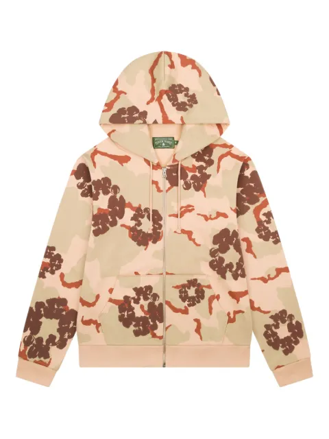 Denim Tears printed zip-up hoodie Neutrals DT131