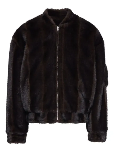 MM6 Maison Margiela faux-fur zip-front bomber jacket Brown SH2AM0044MTN122