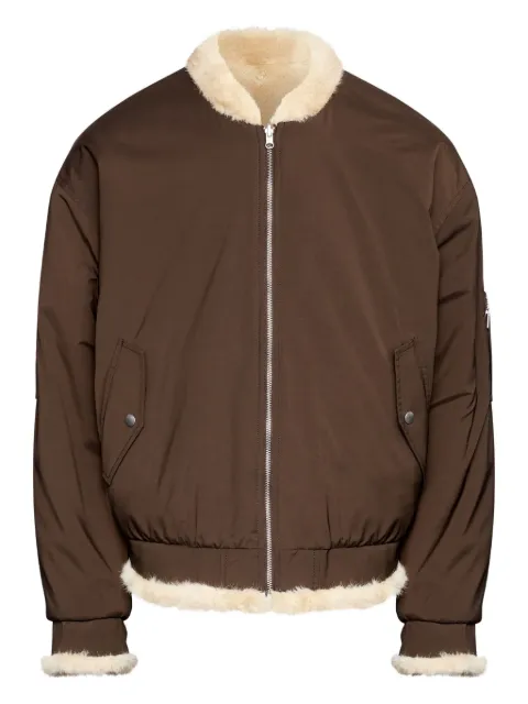 MM6 Maison Margiela shearling-lining bomber jacket Brown SH2AM0044MTN122