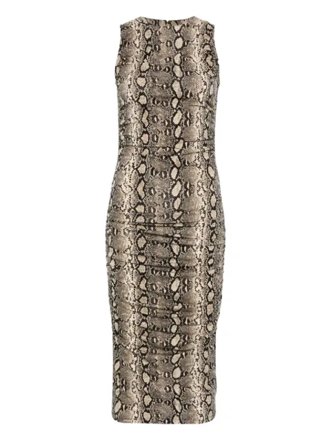 Michael Michael Kors snakeskin-print midi dress Neutrals MT58319HMC