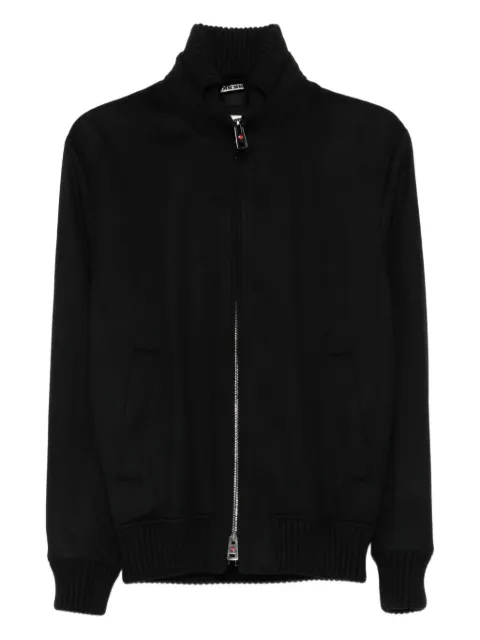 Kired ribbed-cuff zip-front jacket Black CONGAW82110UNICO