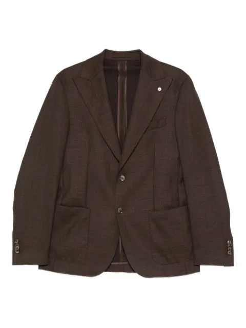 LUIGI BIANCHI MANTOVA button-fastening blazer Brown 5253326842