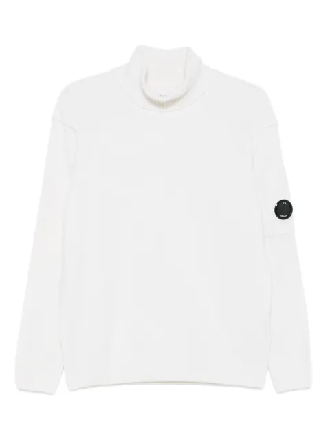 C.P. Company turtleneck lens-detail sweater White 19CMKN166A110149A