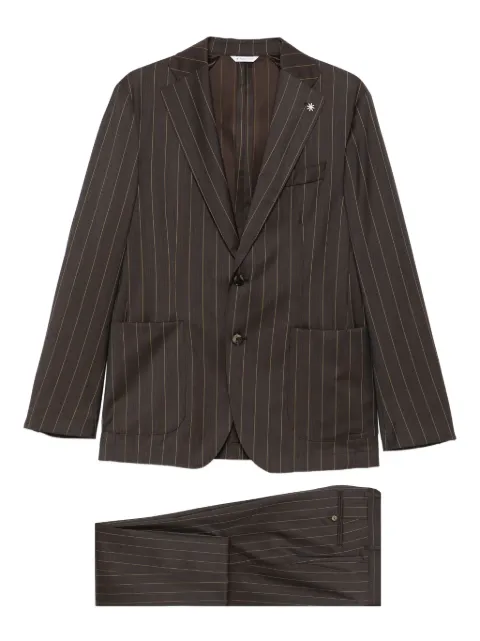 Manuel Ritz pinstripe blazer Brown 3932A372825361630