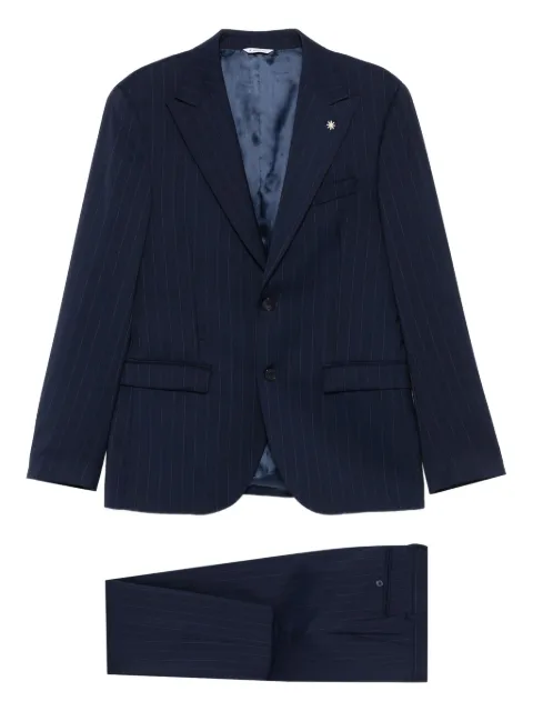 Manuel Ritz pinstripe single-breasted suit Blue 3932A332825363488
