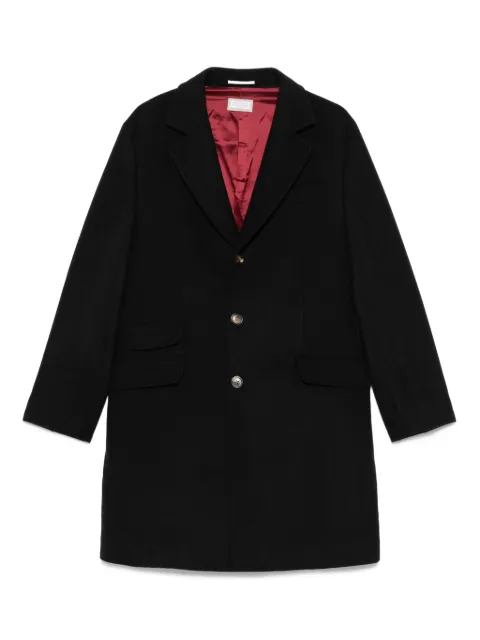 Brunello Cucinelli button-fastening patch-pocket coat Black MY4969039CP615