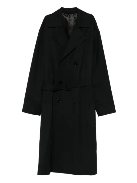 Lardini belted double-breasted coat Black AAADRIELAAIF65426999