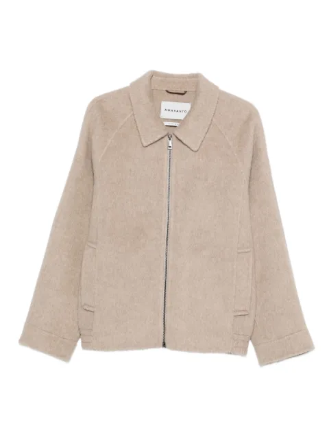 AMARÁNTO zip-up welt-pocket jacket Neutrals B6F0009FU12M