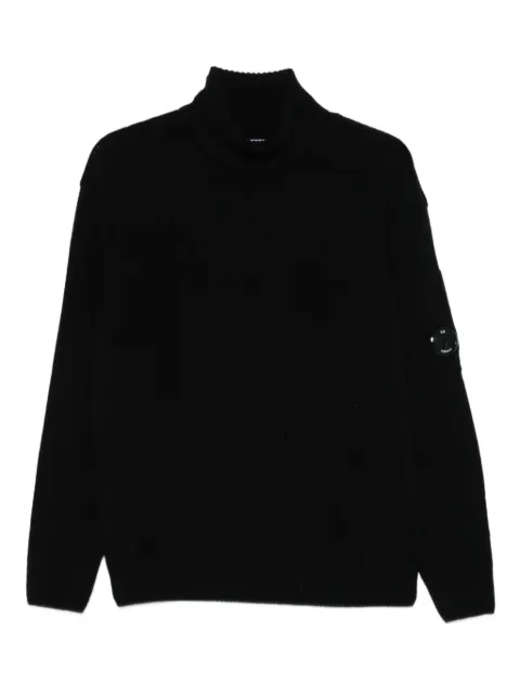 C.P. Company high-neck lens-detail sweater Black 19CMKN166A110149A999