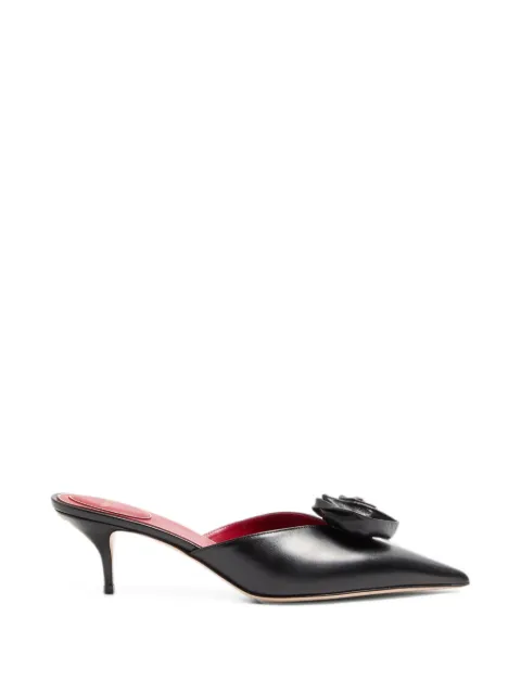 Valentino Garavani Drip Rose kidskin mule with crystals 55mm Black WS0NM4RDW