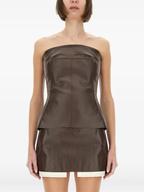 Rick Owens zip bustier top Brown RP01E7127SCT14