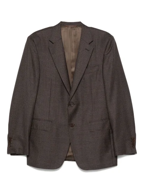 Canali checked two-button blazer Brown 12280LRCF04666