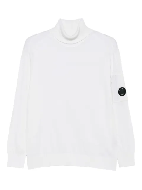 C.P. Company lens-detail turtleneck sweater White 19CMKN035A005528A
