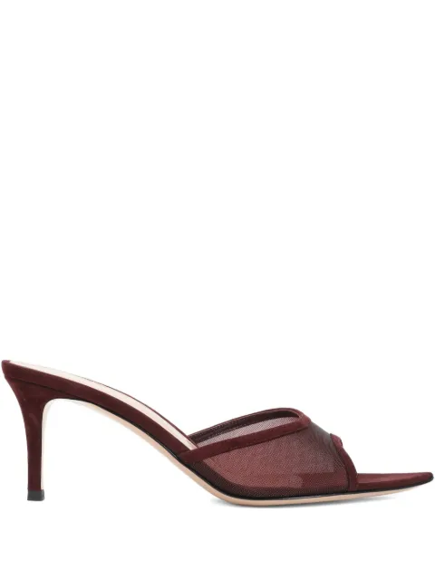 Gianvito Rossi 70mm leather heeled mules Red G1009670RICCOZ