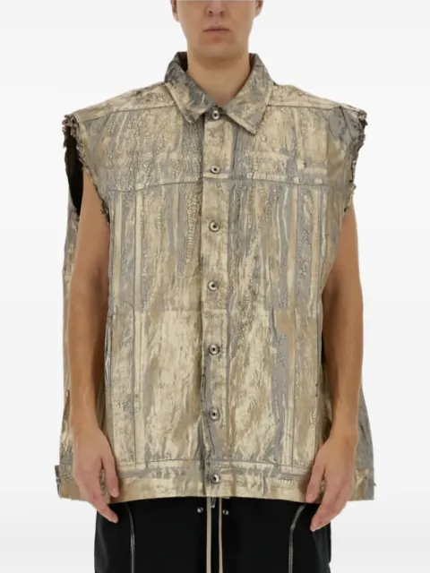 Rick Owens DRKSHDW Jumbo cotton gilet Gold DU01E3762
