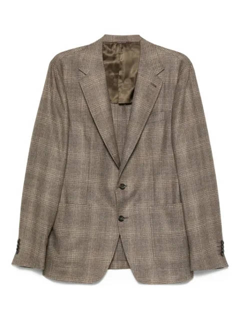 Canali checked wool blazer Brown 24275L8RCF01260