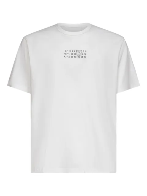MM6 Maison Margiela numbers-motif T-shirt White SH0GC0057S24312