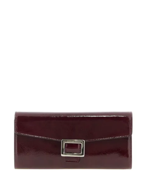 Roger Vivier small Belle Vivier buckle-detail clutch Red RAWAWSB4400UKP