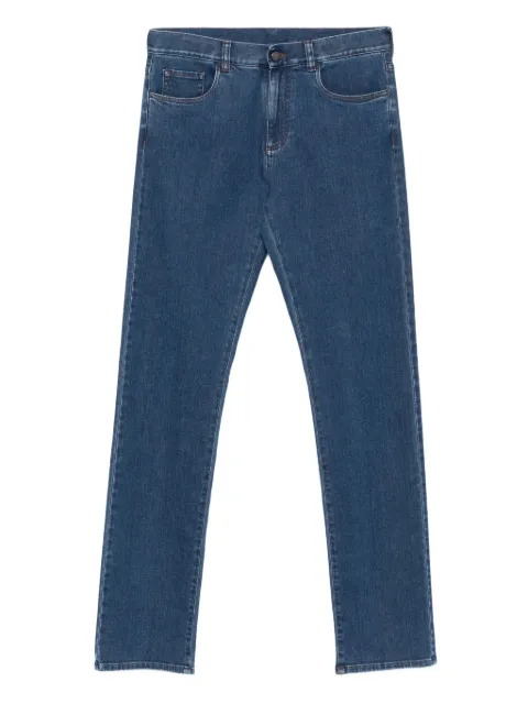 Canali cotton-blend jeans Blue 91719PX01028