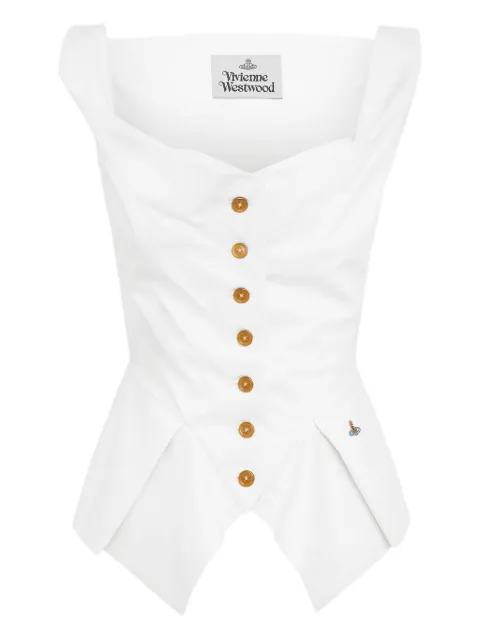 Vivienne Westwood button-down pleated top White 15050012W009Q